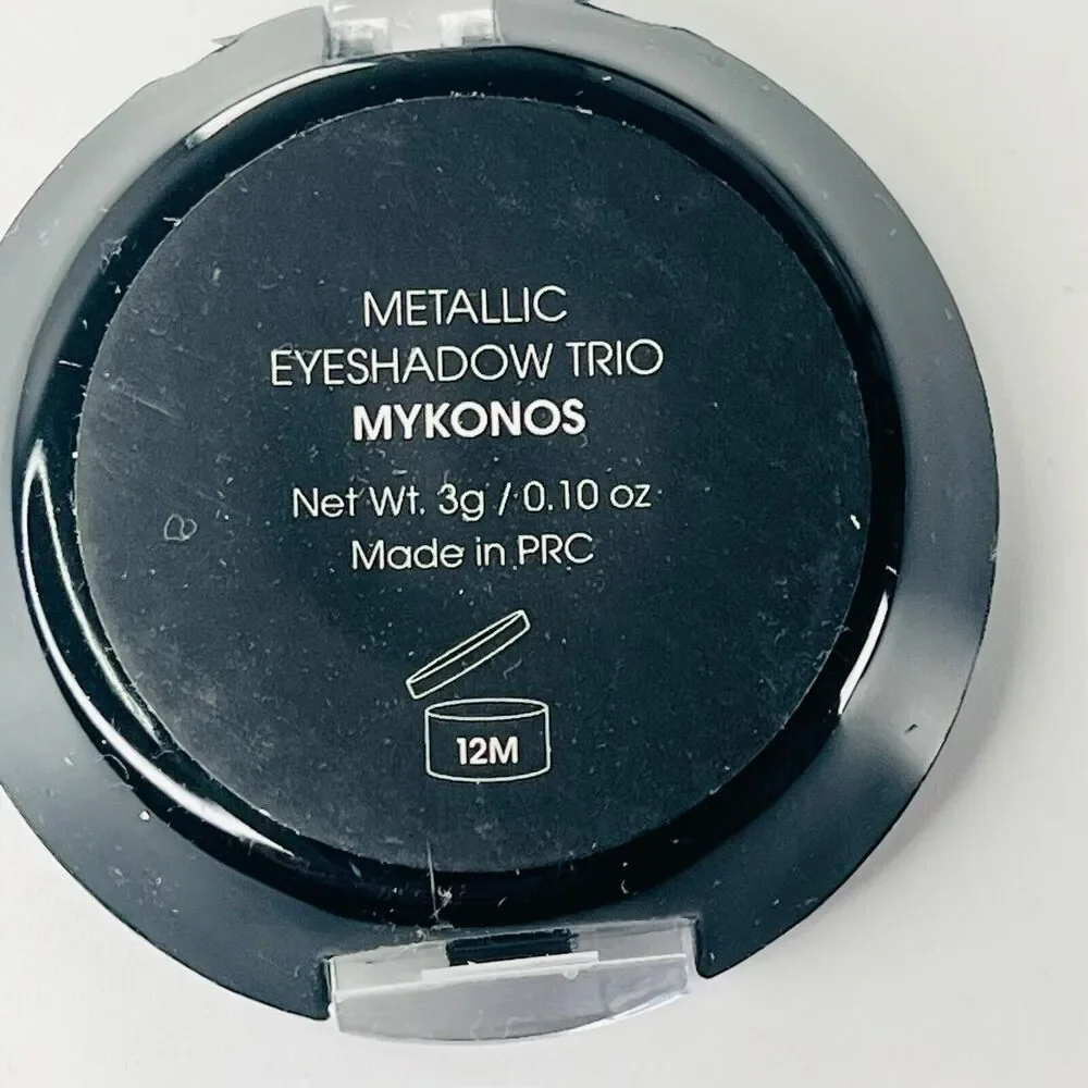 Model Co Metallic Eyeshadow Trio Palette Mykonos Warm Neutrals 3g .1oz New NIB
